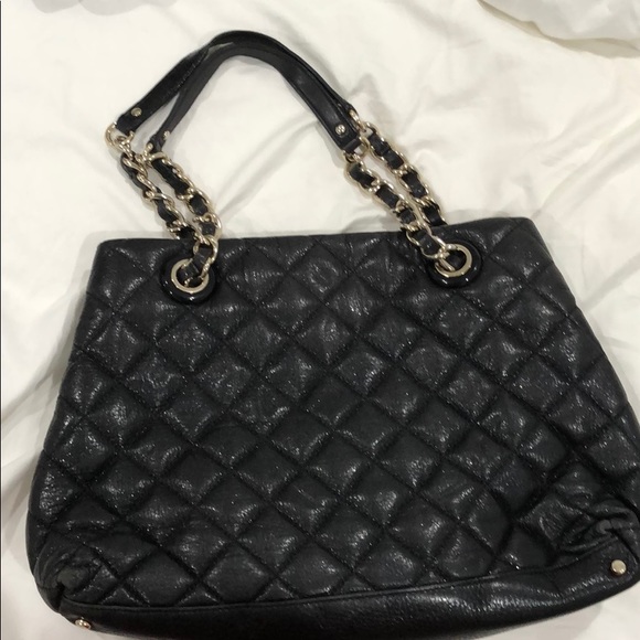 Kate Spade New York Black Purse w Silver Chains - Picture 2 of 8